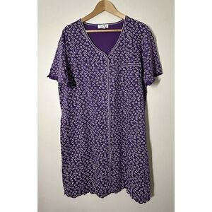 B.G. Street 100% Cotton Short Sleeve Floral Nightgown Womens M/L NWT 5081